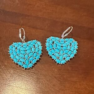Turquoise Heart Earrings